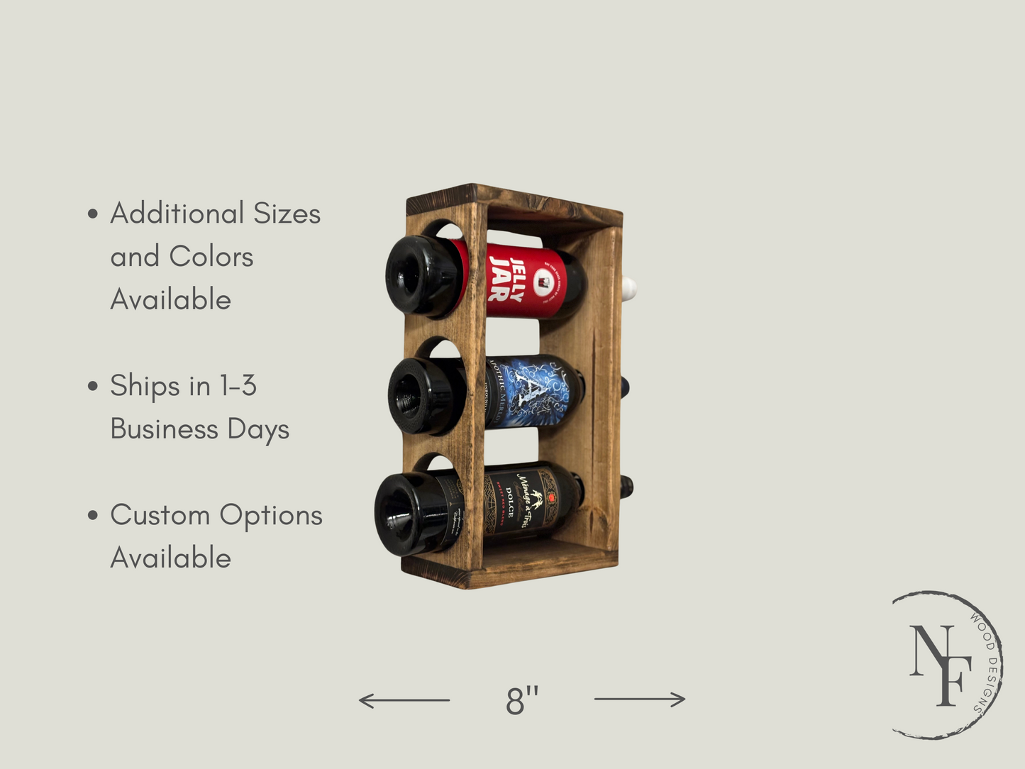 Wall Mounted or Counter Top Wine Rack
