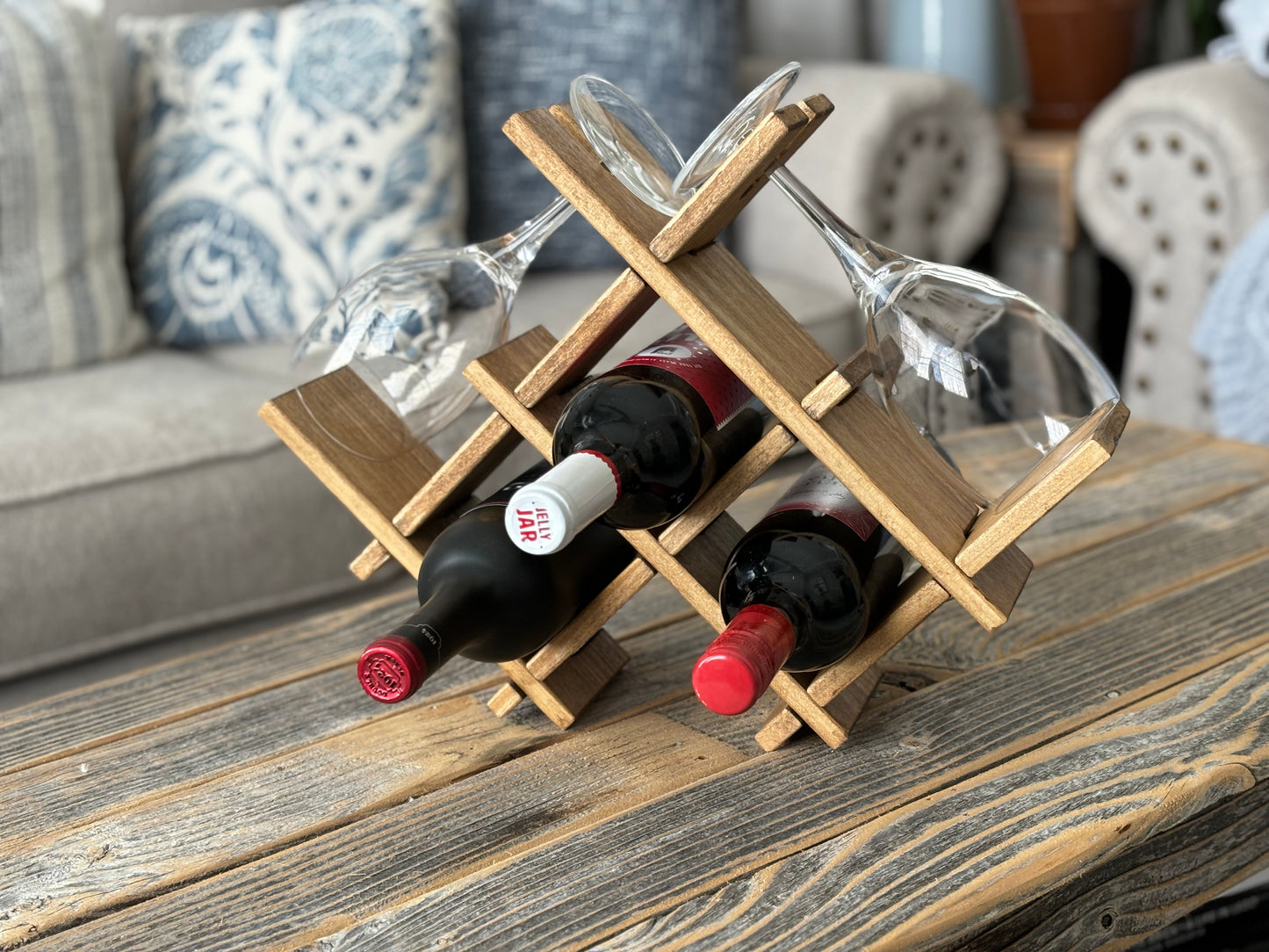 Countertop Wine and Wine Glass Holder