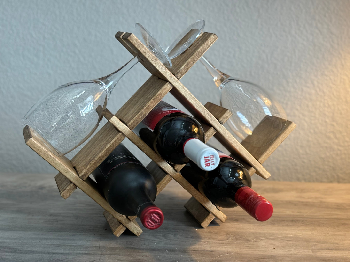 Countertop Wine and Wine Glass Holder